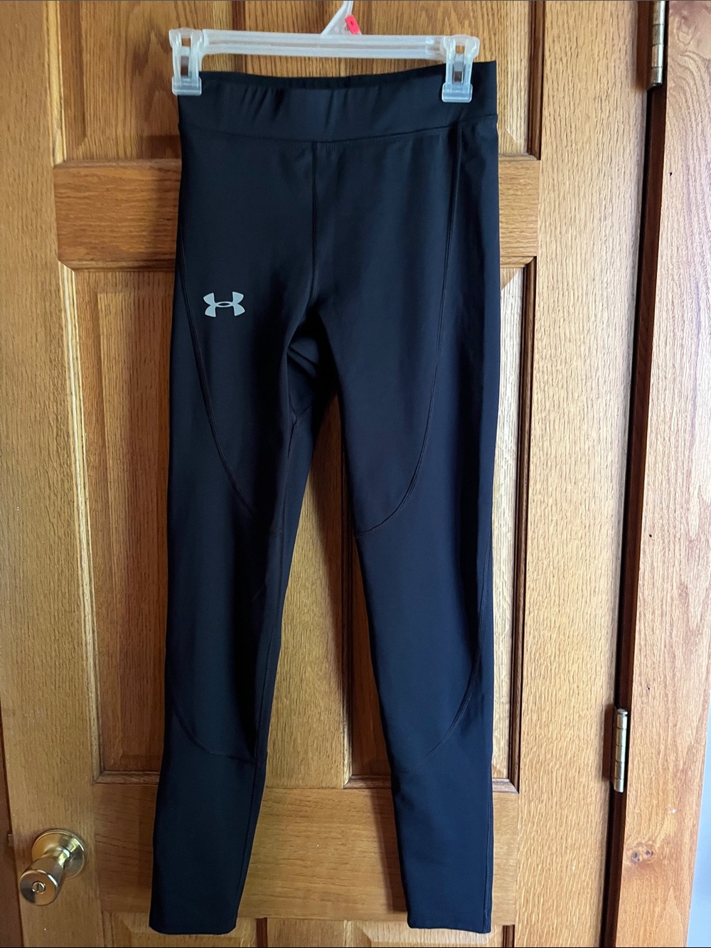 Under Armour Black Performance Compression Tights with Silver Logo SM